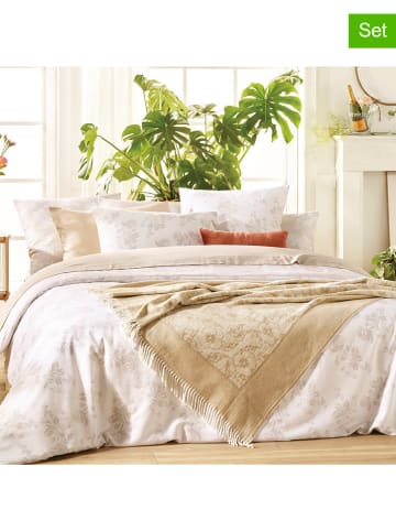 Cacharel textiles 2er-Set: Satin-Kissenbezüge in Grau