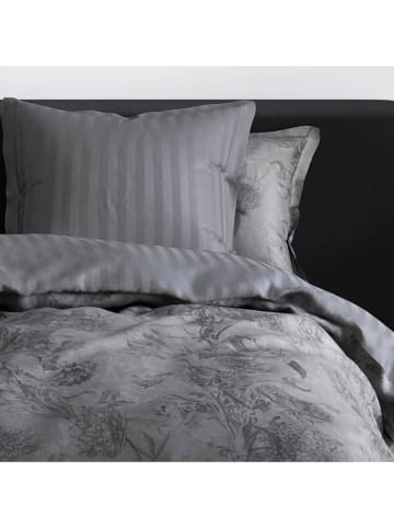 Cacharel 2er-Set: Satin-Kissenbezüge "Flore" in Anthrazit