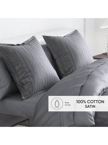 Cacharel textiles 2-delige set: satijnen kussenslopen grijs