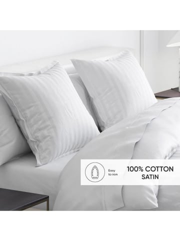 Cacharel textiles 2er-Set: Satin-Kissenbezüge in Weiß