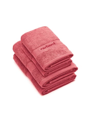 Cacharel 4tlg. Set: Handtücher "Hibiscus" in Pink