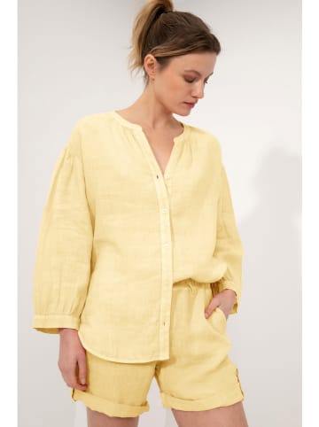 Josephine & Co Lniana bluzka "Gitte" w kolorze żółtym