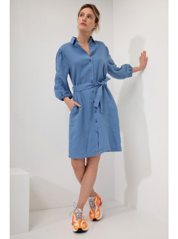 Josephine & Co Linnen jurk "Giulio" blauw