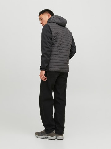 Jack & Jones Kurtka hybrydowa "Multi" w kolorze szaro-czarnym