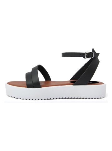 Lionellaeffe Leder-Sandalen in Schwarz