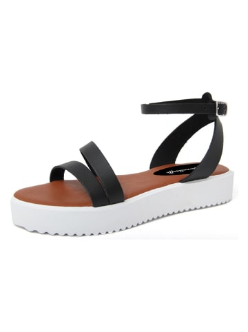 Lionellaeffe Leder-Sandalen in Schwarz