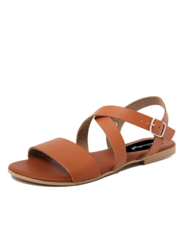 Lionellaeffe Leren sandalen lichtbruin