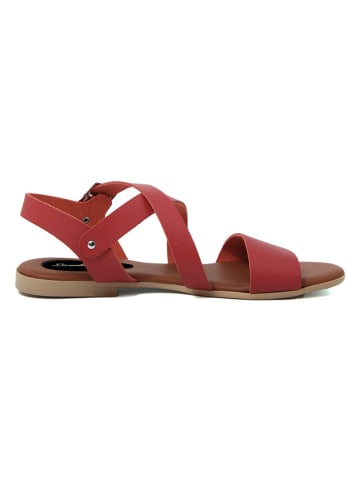 Lionellaeffe Leder-Sandalen in Rot