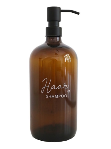 Eulenschnitt Pumpspender "Haarshampoo" in Braun - 1 l