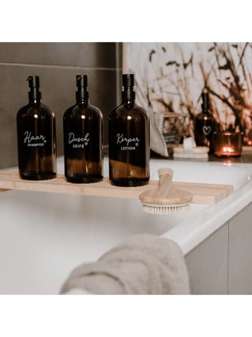 Eulenschnitt Pumpspender "Haarshampoo" in Braun - 1 l