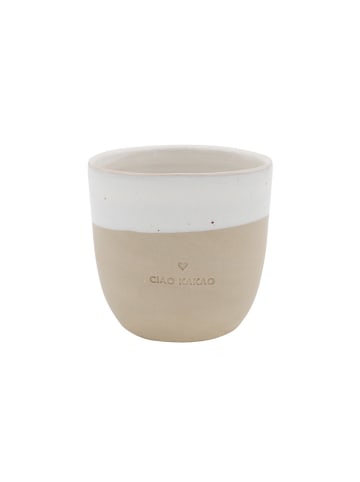 Eulenschnitt Kubek "Ciao Kakao" w kolorze biało-beżowym - 200 ml