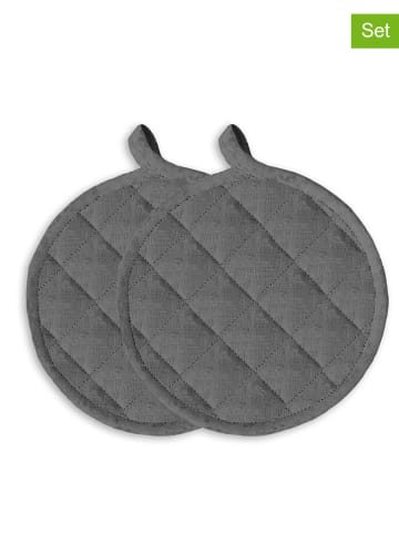 Eulenschnitt 2-delige set: pannenlappen antraciet - Ø 20 cm