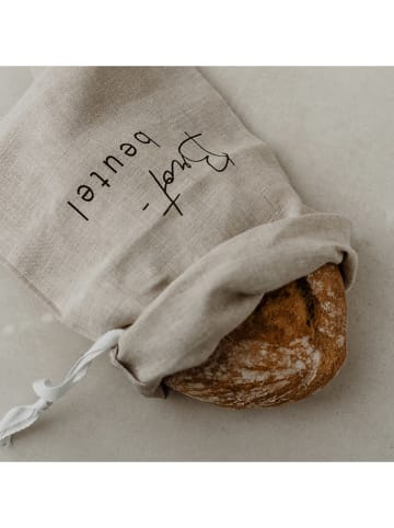 Eulenschnitt Brotbeutel in Creme - (L)45 x (B)25 cm
