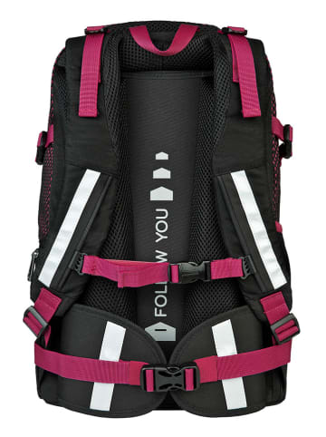 neoxx Rucksack "Active" in Schwarz/ Pink - (L)24 x (B)31 x (H)45,5 cm