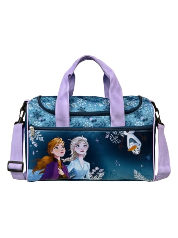 Disney Frozen Sporttasche "Die Eisk&ouml;nigin" in Blau - (B)35 x (H)23 x (T)16 cm