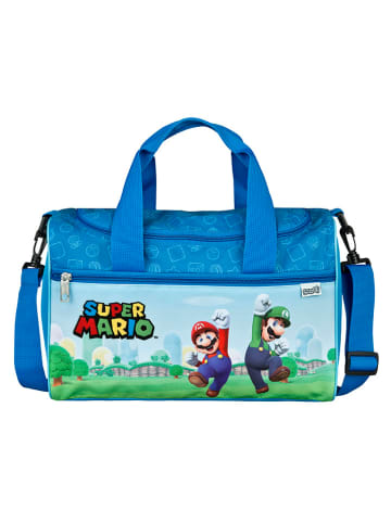 Super Mario Sporttasche "Super Mario" in Blau - (B)35 x (H)23 x (T)16 cm