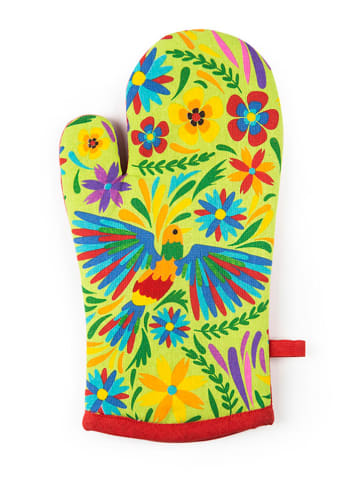 Trendy Kitchen by EXCÉLSA Ofenhandschuh "Mexican Flowers" in Bunt/ Rot - (L)32 x (B)18 cm