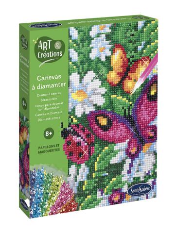 SentoSphere Kreativset "Strassstein-Bild Blumen & Schmetterlinge"  - ab 8 Jahren