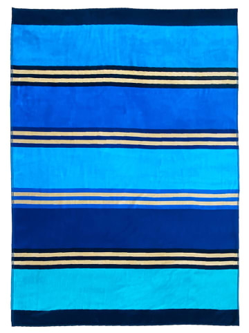 Le Comptoir de la Plage Strandtuch "Olympia - Marindia" in Blau/ Hellblau - (L)180 x (B)140 cm