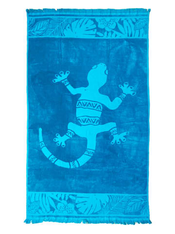 Le Comptoir de la Plage Strandtuch "Dantela - Kariba" in Blau - (L)170 x (B)90 cm