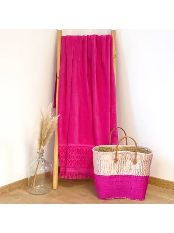 Le Comptoir de la Plage Strandtuch "Romance" in Pink - (L)170 x (B)90 cm