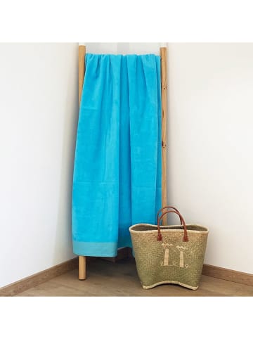 Le Comptoir de la Plage Strandtuch "Shady" in Türkis - (L)180 x (B)140 cm