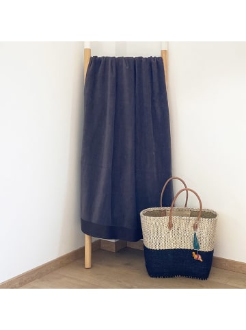 Le Comptoir de la Plage Strandtuch "Shady" in Grau - (L)180 x (B)140 cm