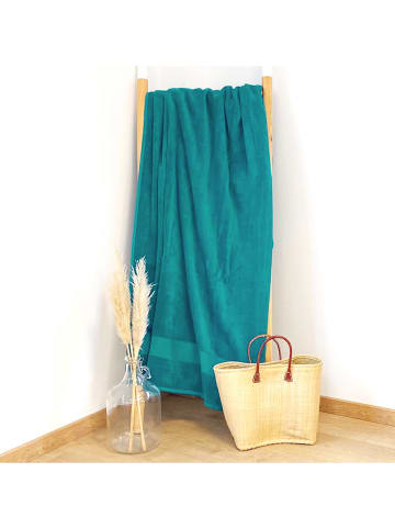 Le Comptoir de la Plage Strandtuch "Classy" in Blau - (L)180 x (B)90 cm