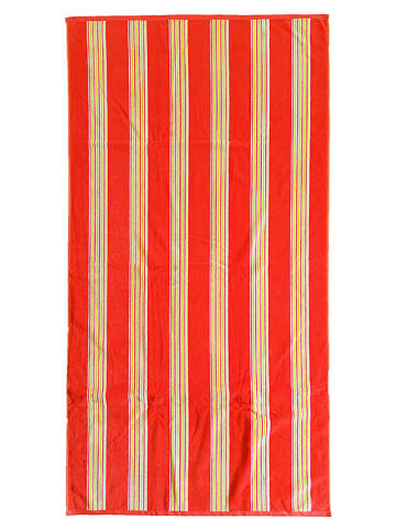 Le Comptoir de la Plage Ręcznik plażowy "Milonga" w kolorze pomarańczowo-żółtym - 140 x 70 cm