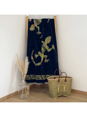 Le Comptoir de la Plage Ręcznik plażowy "Jogo - Irvine" w kolorze granatowym - 150 x 75 cm