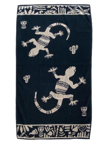 Le Comptoir de la Plage Ręcznik plażowy "Auka - Sakari" w kolorze czarnym - 140 x 70 cm
