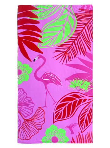Le Comptoir de la Plage Ręcznik plażowy "Rolla - Caracas" w kolorze różowym - 170 x 90 cm
