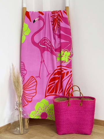 Le Comptoir de la Plage Ręcznik plażowy "Rolla - Caracas" w kolorze różowym - 170 x 90 cm