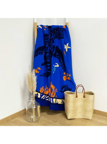 Le Comptoir de la Plage Ręcznik plażowy "Ozarch - Princesse" w kolorze niebieskim - 170 x 140 cm