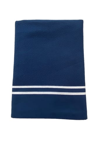 Le Comptoir de la Plage Fouta "Doublee - Waffle" in Dunkelblau - (L)170 x (B)90 cm