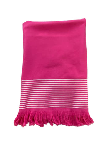 Le Comptoir de la Plage Fouta "Doublee - Paksi" in Pink - (L)180 x (B)140 cm