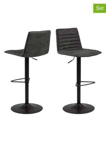 AC Design Hockery barowe (2 szt.) "Kimmy" w kolorze czarnym - 50 x 110 x 46 cm