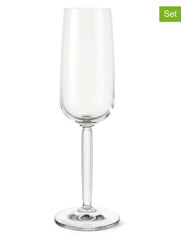 Kähler 2-delige set: champagneglazen "Hammershøi" transparant - 240 ml
