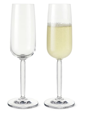 Kähler 2-delige set: champagneglazen "Hammershøi" transparant - 240 ml