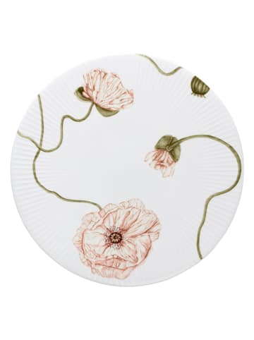 Kähler Gebakplateau "Hammershøi Poppy" wit/lichtroze - Ø 30 cm