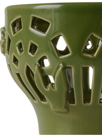 Kähler Theelichthouder "Orangery" groen - (H)7,5 x Ø 9,5 cm