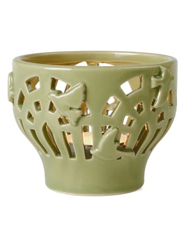 Kähler Theelichthouder "Orangery" lichtgroen - (H)7,5 x Ø 9,5 cm