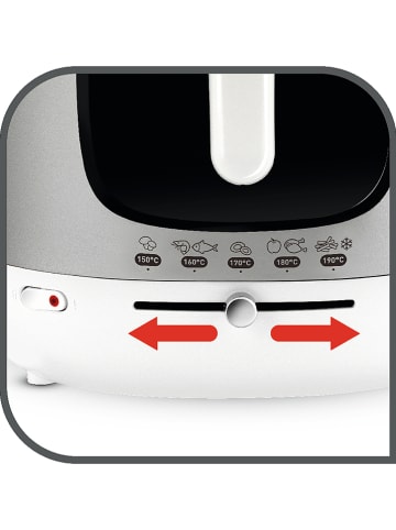Tefal Fritteuse "XXL - FR480015" in Silber/ Weiß - 2 kg