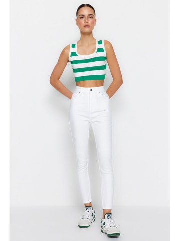 trendyol Dżinsy - Skinny fit - w kolorze białym