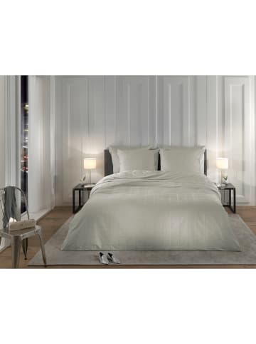 Heckett Lane Satin-Bettwäsche-Set "Diamante" in Grau