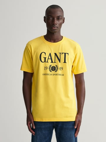 Gant Koszulka w kolorze żółtym