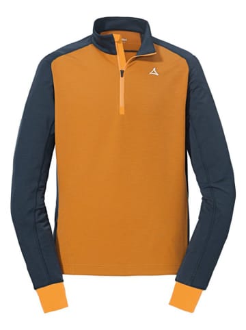 Schöffel Fleecepullover "Dirt Track" in Senf/ Dunkelblau