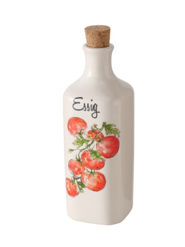 Boltze 2tlg. Set: Essig- & Ölspender "Tomaty" in Weiß/ Rot - 500 ml