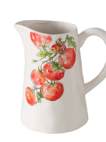 Boltze Krug "Tomaty" in Weiß/ Rot - 1.25 l