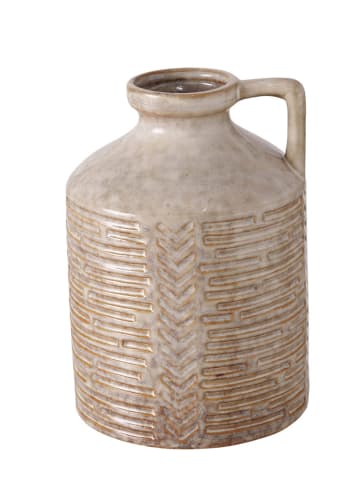 Boltze Vase "Michygan" in Beige - (B)13 x (H)19 cm